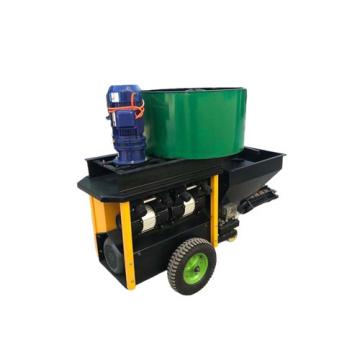 Electric mortar spraying machine with mixer for wall plastering